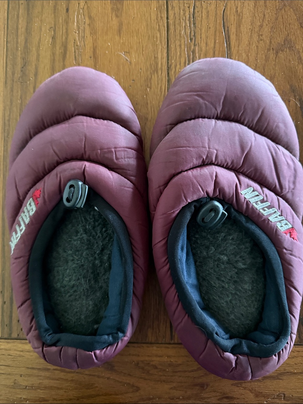 Baffin Cush Quilted Plum Puffer Slippers